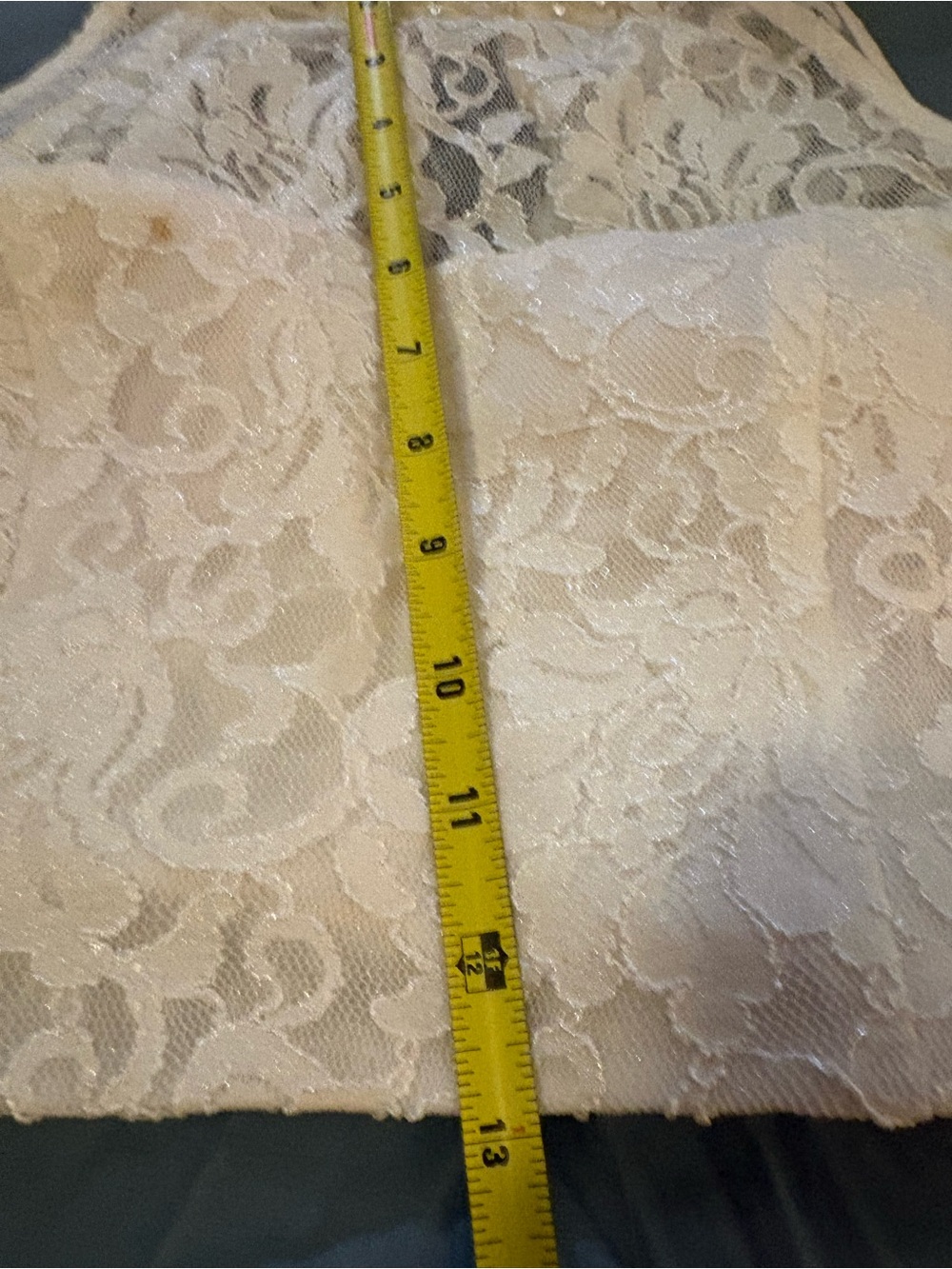 Speechless Ivory Lace Pearl-Embellished Crop Top - Picture 6 of 6